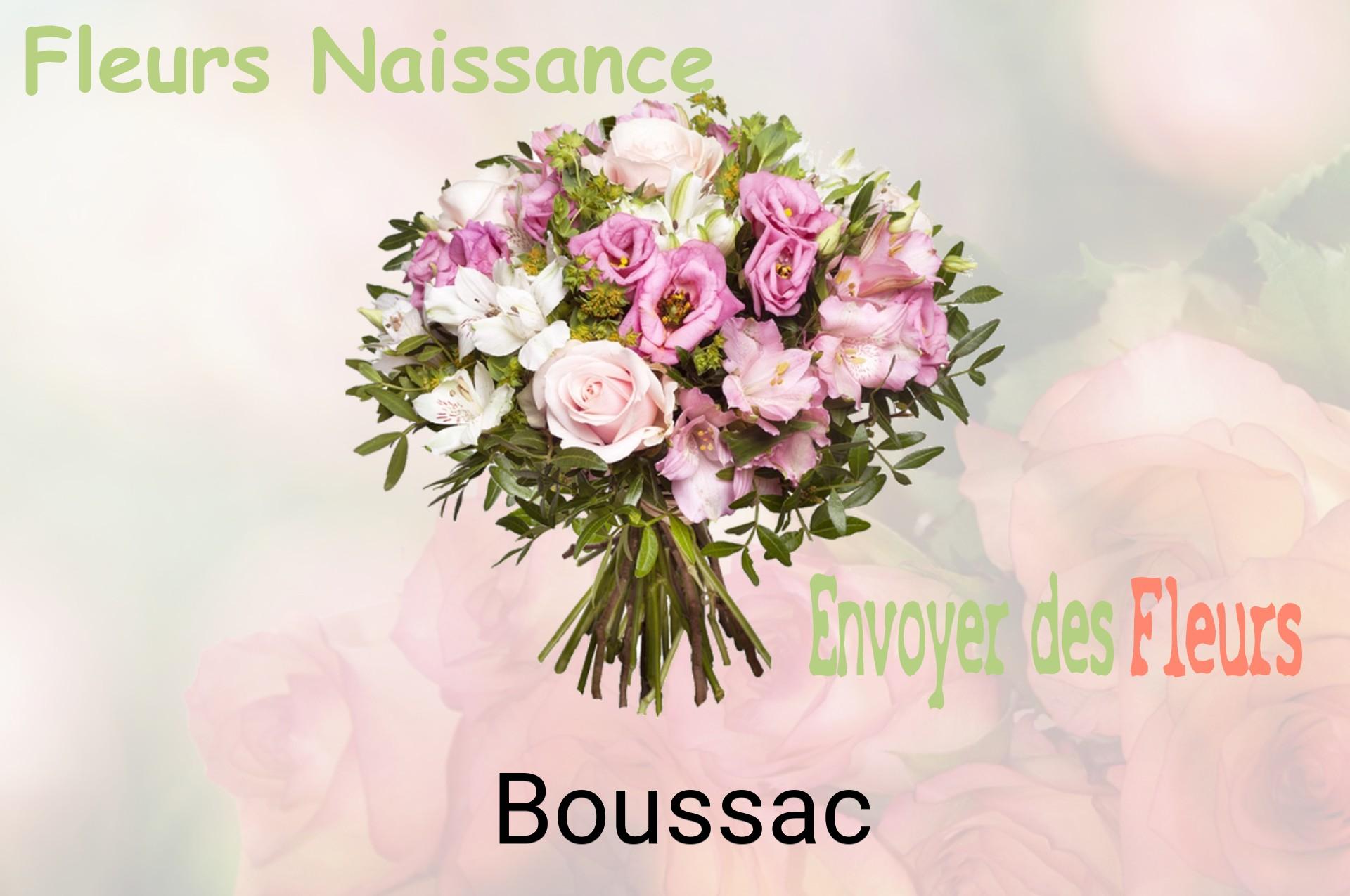 Bouquet de fleurs de naissance livré à Boussac